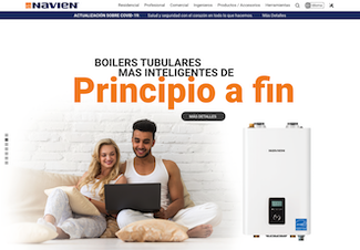 Navien offers website en Español, Navien tankless water heaters, water heating, tankless water heaters, Navien website in Spanish