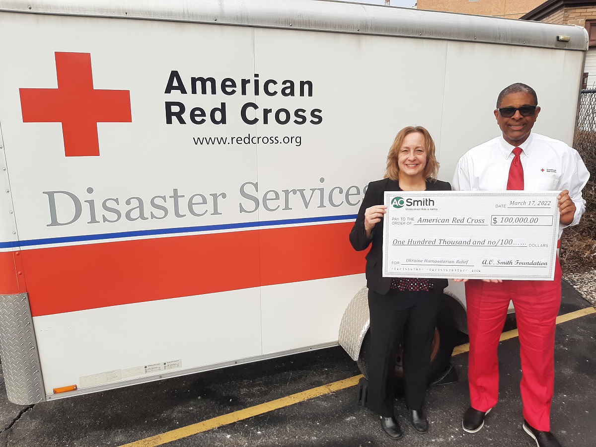 A.O. Smith Foundation Donates $100,000 to American Red Cross for ...