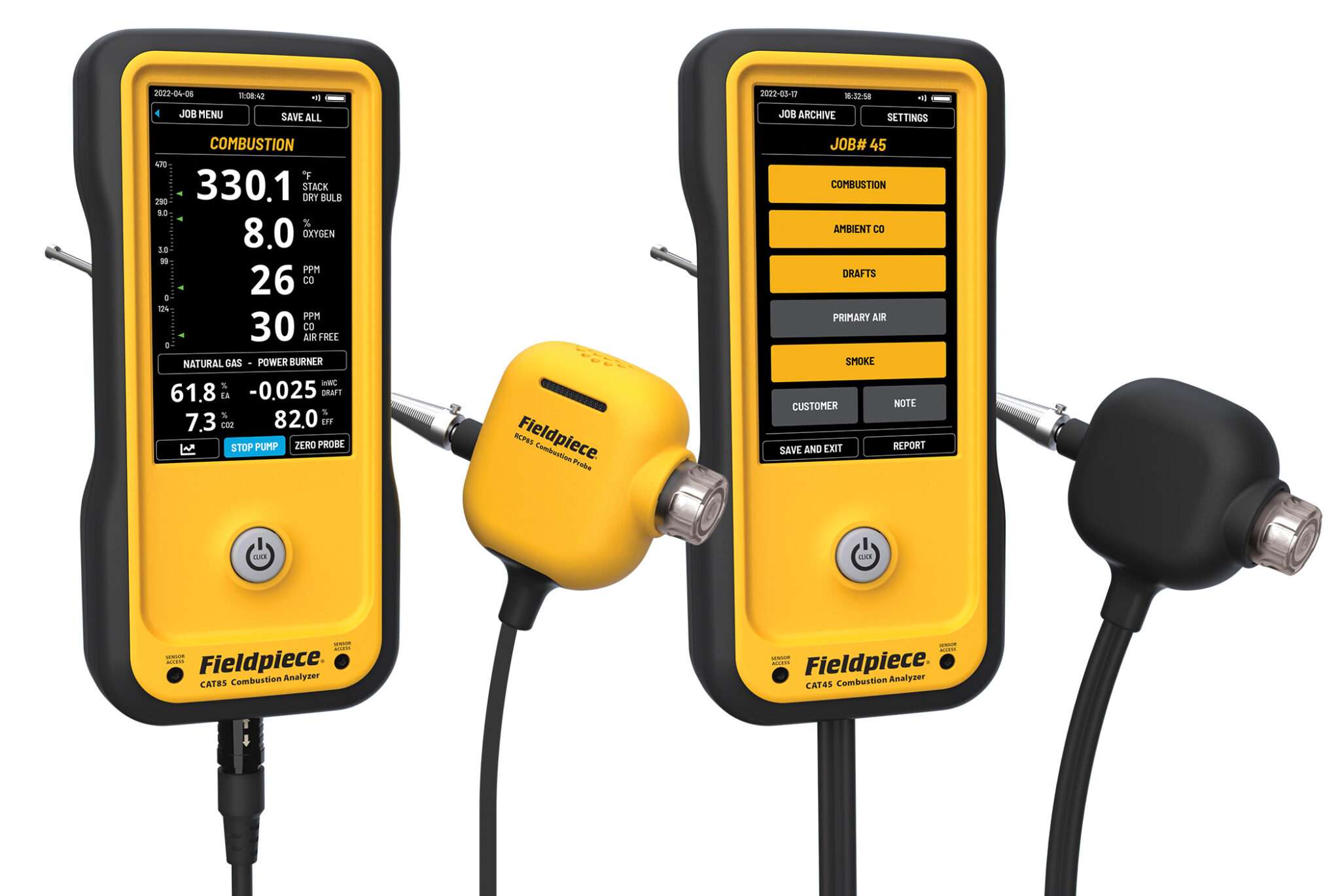 Fieldpiece CAT85 Combustion Analyzer with Hydrocycle